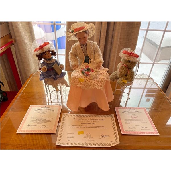 Assorted Collection Of Porcelain Dolls - Tea Party Theme 13H