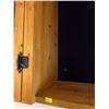 Image 3 : Solid Wood 3 Door Display Cabinet 61.5Lx11Dx24H