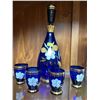 Image 2 : Asian Tea Pot 11Hx6W & Japanese Saki Decanter With 4 Handpainted Shot Glasses