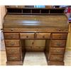 Image 1 : Solid Wood Roll Top Desk 50Lx22Dx48H