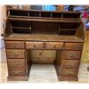 Image 2 : Solid Wood Roll Top Desk 50Lx22Dx48H
