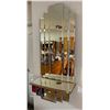 Image 1 : Retro Glass Shelf Entrance Mirror 22Lx10Dx45.5H