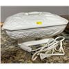 Image 2 : Electric Ceramic Soup Tureen & Glass Serving Dish With Lid