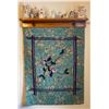 Image 1 : Handcrafted Wooden Shelf With Ceramic & Porcelain Figurines With Quilt Wall Art