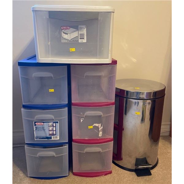 Sterilite Storage Containers/Garbage Can