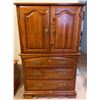 Image 1 : Vintage Solid Hardwood Cabinet Dresser With 3 Drawers 34Lx17Dx55H