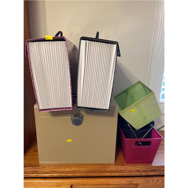 Assorted Collection Of File Folders & Containers