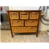 Image 2 : Retro Hardwood Organizer With 6 Drawers 33Lx16Dx32H