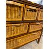 Image 4 : Retro Hardwood Organizer With 6 Drawers 33Lx16Dx32H