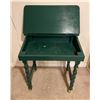 Image 3 : Vintage Green School Desk With Lid On Caster Wheels 27Lx17.5Dx30H