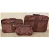 Image 1 : Vintage 3 Piece Pink Luggage Set
