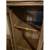 Image 2 : Retro Wood/Glass Cabinet 25Lx12Dx48H