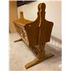 Image 2 : Handcrafted Solid Hardwood Rocking Crib 37Lx17.5Wx31H