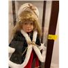 Image 2 : Collectible Christmas Doll In Display Case 9Lx11Dx22H