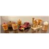 Image 1 : Assorted Collection Of Handcrafted Wooden Toys & Canisters