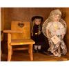 Image 1 : Assorted Collection Of Porcelain Dolls 18H & Wooden Doll Desk