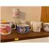 Image 3 : Wooden Shelf With Collectible Mugs 29Lx12Dx8H