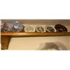 Image 2 : Assorted Collectible Plates & Wooden Shelf 120W