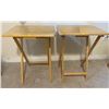 Image 1 : Pair Of Oak TV Table Trays