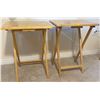 Image 2 : Pair Of Oak TV Table Trays