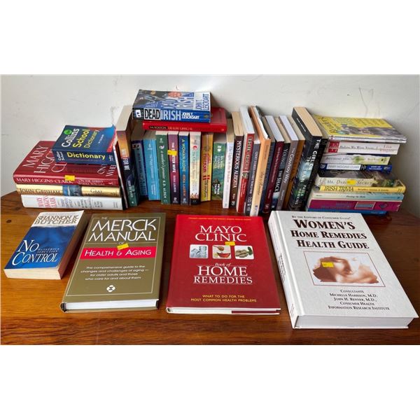 Assorted Collection Of Books - Mystery, Suspense, Health, Cooking & More