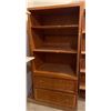 Image 2 : Collection Of Hardwood Storage Units - 1 Hutch, 1 Shelf, Both Need TLC