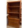 Image 2 : Collection Of Hardwood Storage Units - 1 Hutch, 1 Shelf, Both Need TLC