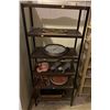 Image 1 : Metal Utility Shelf With Assorted Collection Of Gardening Decor 24.5Lx12Dx61H