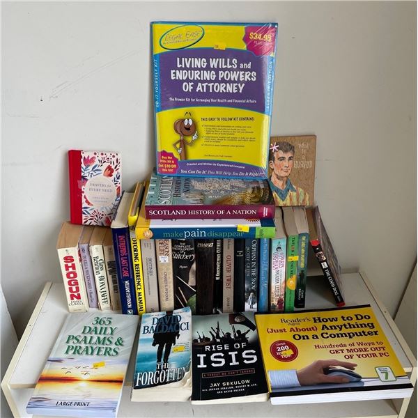 Assorted Collection Of Books - Will Kit, Novels, & More