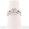Image 4 : 0.90 ctw CENTER Diamond 18K White Gold Ring