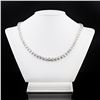 20.49 ctw Diamond 18K White Gold Tennis Necklace