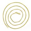 Image 5 : NEW 14K Yellow Gold 18" Long 1.55mm Rounded Beveled Box Link Chain Necklace