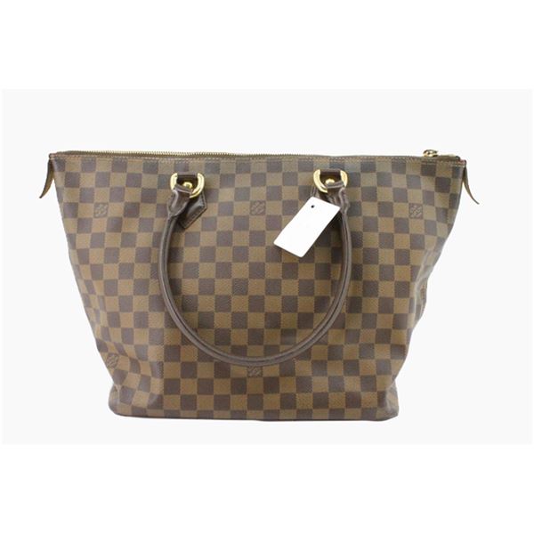 Louis Vuitton Damier Ebene Canvas Leather Saleya MM Tote Bag