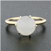 Image 2 : Antique Victorian 14k Gold 8.3mm Round Cabochon Moonstone 6-Prong Solitaire Ring