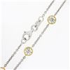 Image 5 : NEW 18k TT Gold 16.5" 4.38 ctw Large Bezel Set Diamond by the Yard Chain Necklac