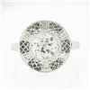 Image 6 : Antique Art Deco 14k Gold GIA Old European Diamond Open Filigree Engagement Ring