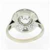 Image 9 : Antique Art Deco 14k Gold GIA Old European Diamond Open Filigree Engagement Ring