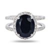 Image 1 : 4.56 ctw Blue Sapphire and 0.62 ctw Diamond 14K White Gold Ring