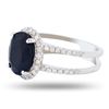 Image 2 : 4.56 ctw Blue Sapphire and 0.62 ctw Diamond 14K White Gold Ring
