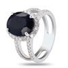Image 3 : 4.56 ctw Blue Sapphire and 0.62 ctw Diamond 14K White Gold Ring