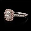 Image 2 : 0.69 ctw SI1 CLARITY F COLOR CENTER Diamond 18K White Gold Ring (1.06 ctw Diamon