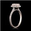 Image 3 : 0.69 ctw SI1 CLARITY F COLOR CENTER Diamond 18K White Gold Ring (1.06 ctw Diamon