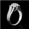 Image 2 : 0.54 ctw SI3 CLARITY CENTER Diamond Platinum Ring (1.28 ctw Diamonds) EGL USA CE
