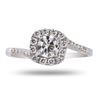 Image 1 : 0.46 ctw CENTER Diamond 18K White Gold Ring (0.73 ctw Diamonds)