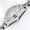 Image 5 : Rolex Quickset Gray Roman Diamond & Emerald Datejust Wristwatch 26MM