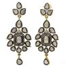Image 1 : 1.31 ctw Silver and Gold Diamond Dangle Earrings