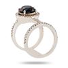 Image 2 : 3.92 ctw Black Diamond 14K White Gold Ring (4.56 ctw Diamonds)