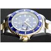 Image 3 : Rolex Mens 18K Yellow Gold And Stainless Steel Blue Submariner 40MM