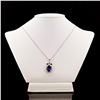 Image 1 : 6.44 ctw Tanzanite and 0.66 ctw Diamond Platinum Pendant