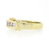 Image 5 : 18k Yellow Gold 0.70 ctw Channel Set Princess Cut Diamond w/ "X" Sides Band Ring